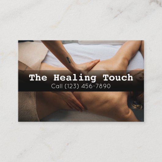 Professionele massagetherapie Masseuse relaxatie Visitekaartje (Voorkant)