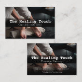 Professionele massagetherapie Masseuse relaxatie Visitekaartje (Voorkant / Achterkant)