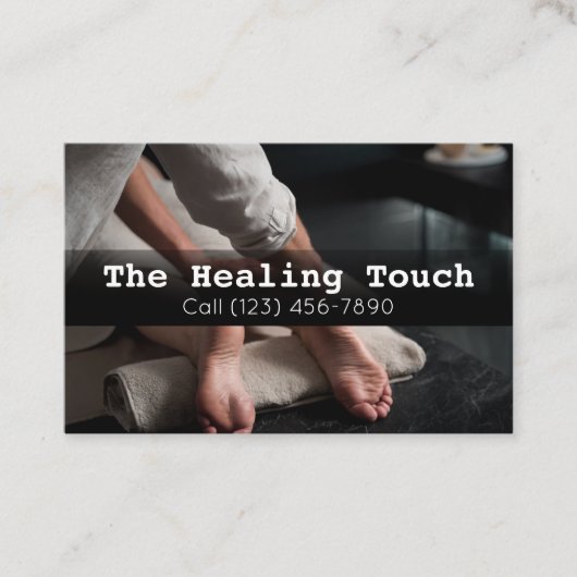 Professionele massagetherapie Masseuse relaxatie Visitekaartje (Voorkant)