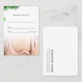 Professionele massagetherapie Salon Benoeming Afsprakenkaartje (Voorkant / Achterkant)