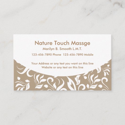 Professionele massageVisitekaartjes Visitekaartje (Voorkant)