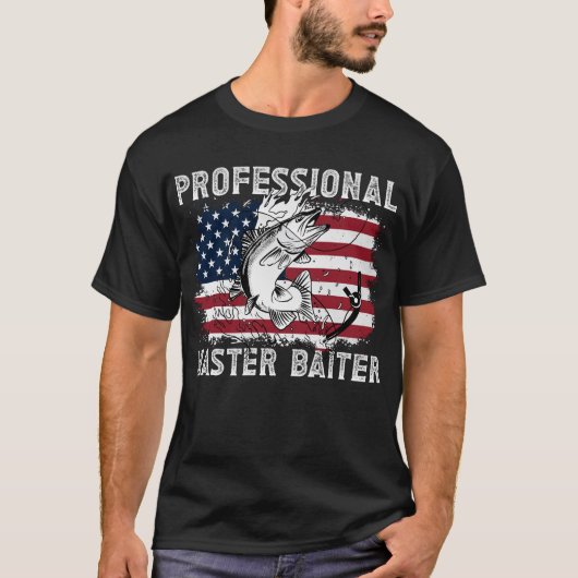 Professionele Master Baiter Funny Vissen Mannen T-shirt (Voorkant)