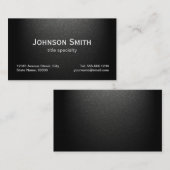 Professionele matte zwart — Eenvoudig stijlvol Visitekaartje (Voorkant / Achterkant)