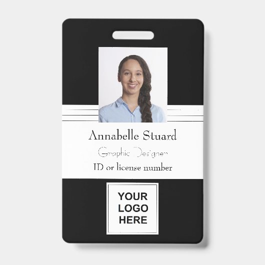 Professionele Medewerker Moderne Werkidentificatie Badge (Voorzijde)