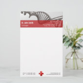 Professionele medische 3D-symbolen KruisDNA Briefpapier (Staand voorkant)