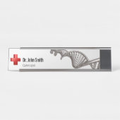 Professionele medische 3D-symbolen KruisDNA Bureau Naambordje (Voorkant)