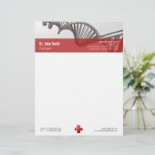 Professionele medische 3D-symbolen KruisDNA Custom Briefhoofd (Staand voorkant)