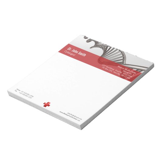 Professionele medische 3D-symbolen KruisDNA Notitieblok (Linkerzijde)