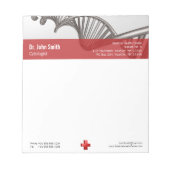 Professionele medische 3D-symbolen KruisDNA Notitieblok (Voorkant)