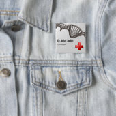 Professionele medische 3D-symbolen KruisDNA Vierkante Button 5,1 Cm (In situ)