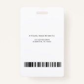 Professionele medische chirurgische dienstkaart badge (Achterkant)