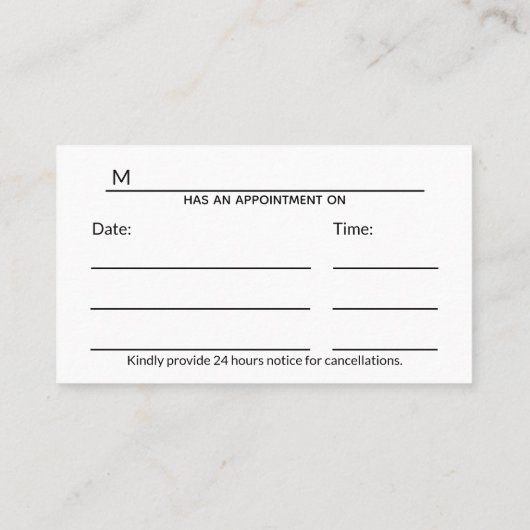 Professionele medische wetenschap DNA Strand Appoi Afsprakenkaartje (Achterkant)