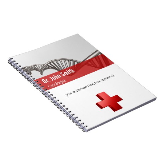 Professionele medische wetenschap DNA Strand Cross Notitieboek (Rechterzijde)