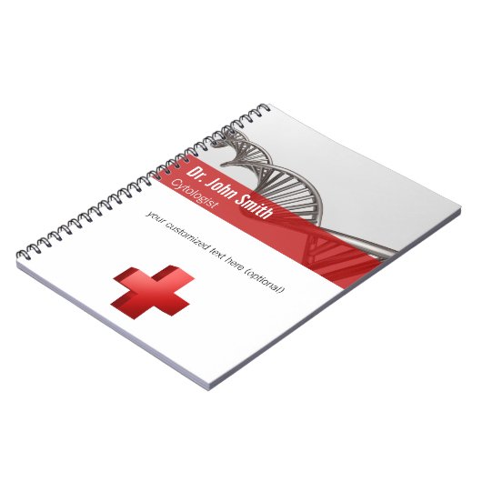 Professionele medische wetenschap DNA Strand Cross Notitieboek (Linkerzijde)