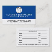 Professionele meervoudige chiropractische Benoemin Visitekaartje (Voorkant / Achterkant)