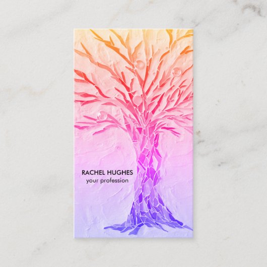 Professionele meisjesstructuur visitekaartje (Voorkant)