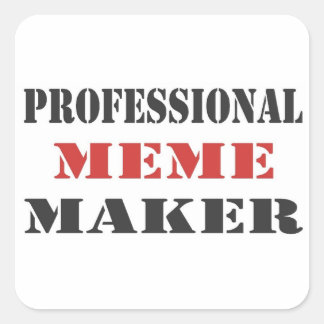 Professionele mememaker vierkante sticker
