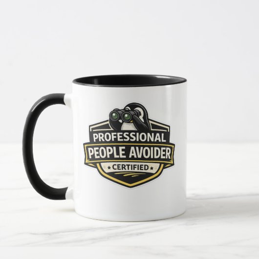 Professionele Mensen Vermijder Pinguïn Ontwerp Mok (Links)