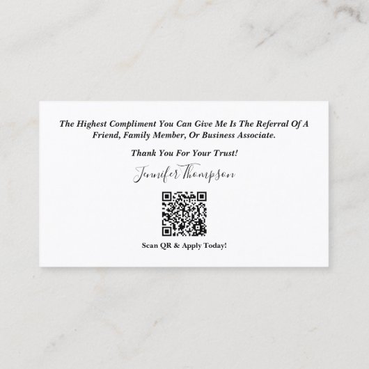 Professionele Merk Aangepaste Visitekaartjes (Achterkant)