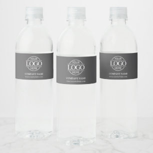 Professionele Merk Grijs Bedrijf Business Logo Waterfles Etiket