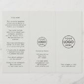 Professionele Merk Grijs Trifold Brochure (Voorkant)