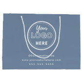 Professionele merkpromotie-logo periwinkle groot cadeauzakje (Achterkant)