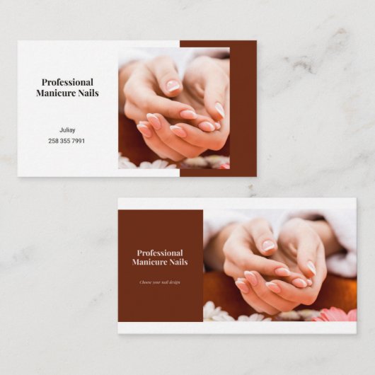 Professionele mest Nail Beauty Salon Trendy Visitekaartje (Voorkant / Achterkant)