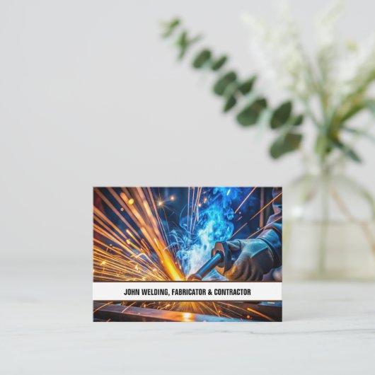 Professionele Metaallasser, Fabricagecontractant Visitekaartje (Staand voorkant)