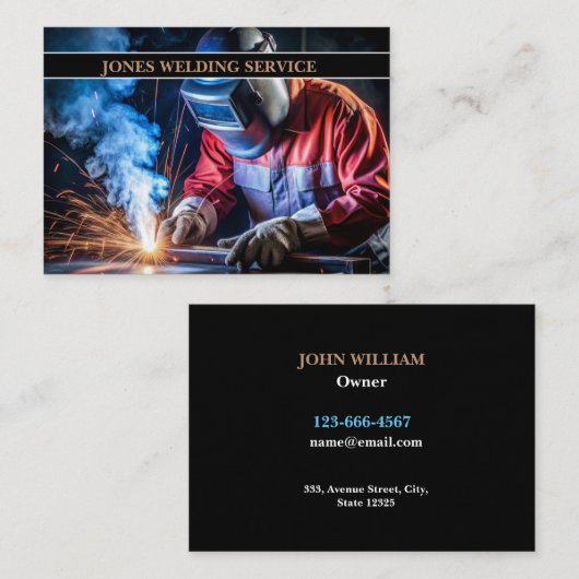 Professionele Metaallasser, Vervaardiging, Aanneme Visitekaartje (Voorkant / Achterkant)