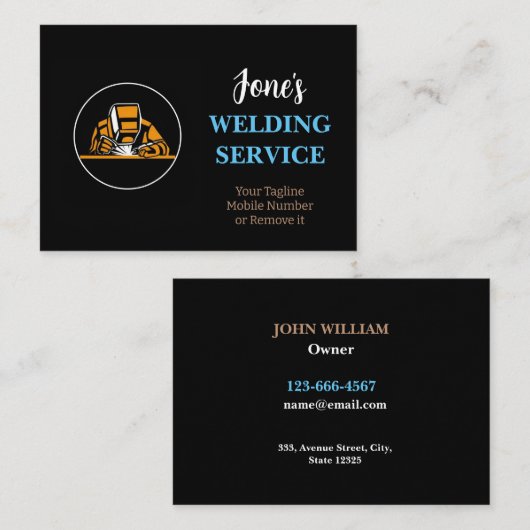 Professionele Metaallasser, Vervaardiging, Aanneme Visitekaartje (Voorkant / Achterkant)