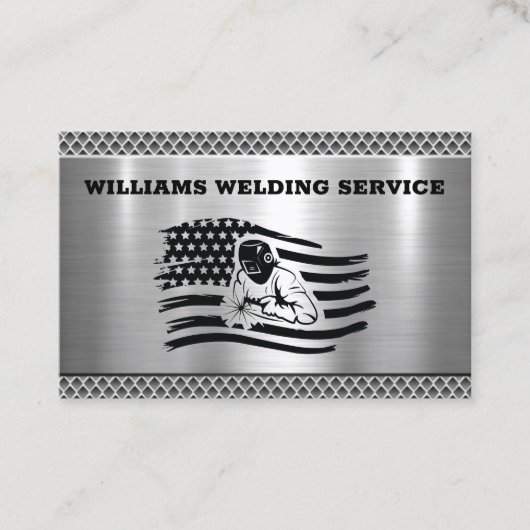 Professionele metaallaswerpers visitekaartje (Voorkant)