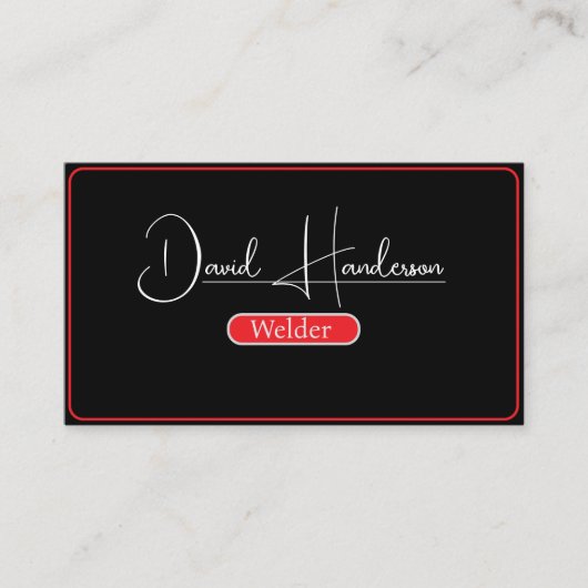 Professionele metaallaswerpers visitekaartje (Voorkant)