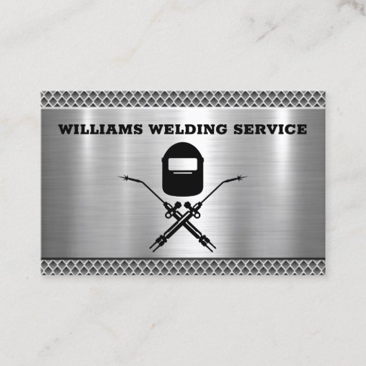 Professionele metaallaswerpers visitekaartje (Voorkant)