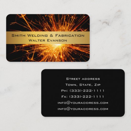 Professionele metaallaswerving visitekaartje (Voorkant / Achterkant)