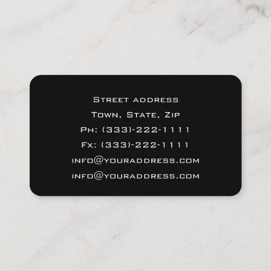 Professionele metaallaswerving visitekaartje (Achterkant)