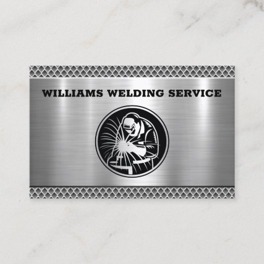 Professionele metaallaswerving visitekaartje (Voorkant)