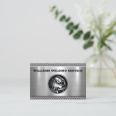 Professionele metaallaswerving visitekaartje (Staand voorkant)