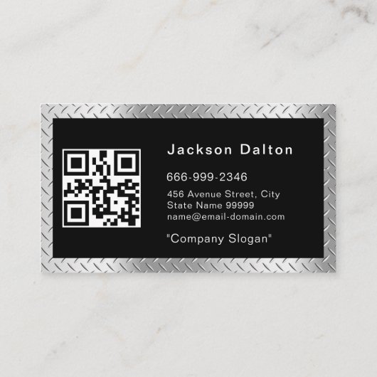 Professionele metaallaswerving visitekaartje (Achterkant)