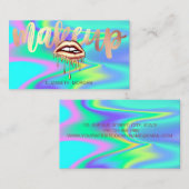 Professionele metalen druppels holografisch visitekaartje (Voorkant / Achterkant)