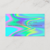 Professionele metalen druppels holografisch visitekaartje (Achterkant)