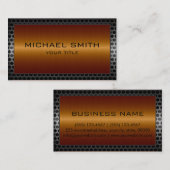 Professionele metalen grens Bronze Visitekaartje (Voorkant / Achterkant)