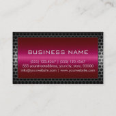 Professionele metalen maroon-grens visitekaartje (Achterkant)