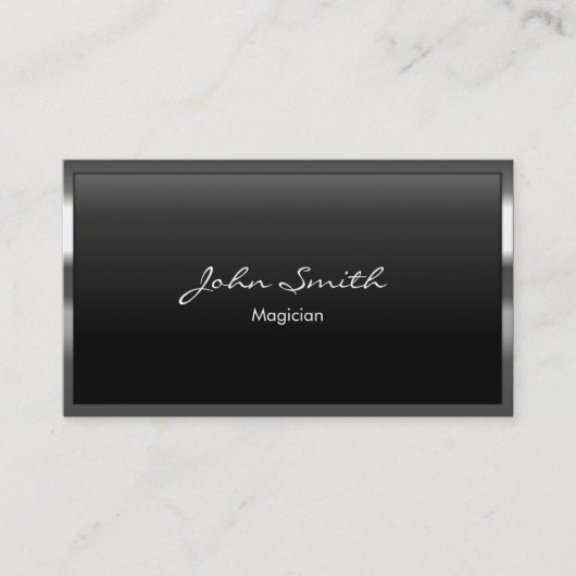 Professionele Metalgrens Magiciër Visitekaartje (Voorkant)