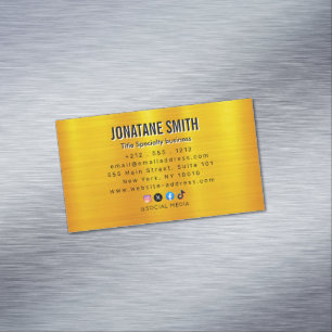 Professionele metallic look magnetisch visitekaartje