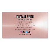 Professionele metallic look magnetisch visitekaartje (Voorkant)