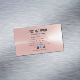 Professionele metallic look magnetisch visitekaartje