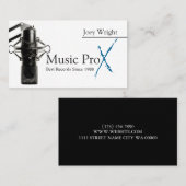Professionele microfoonmuziekopnamStudio Visitekaartje (Voorkant / Achterkant)