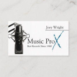 Professionele microfoonmuziekopnamStudio Visitekaartje
