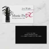 Professionele microfoonmuziekopnamStudio Visitekaartje (Voorkant / Achterkant)