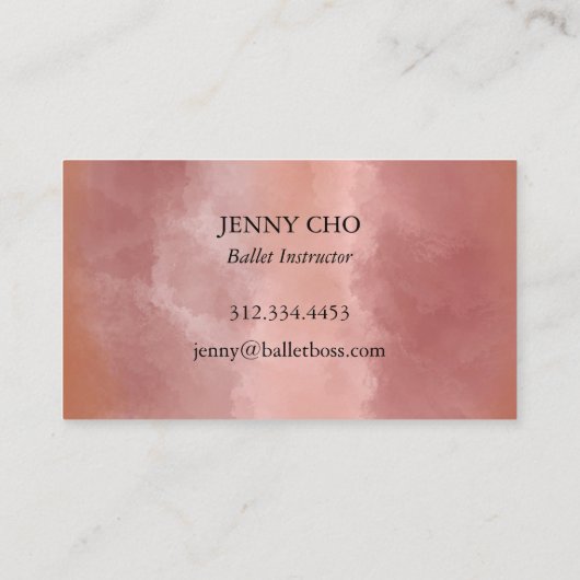 Professionele minieme Waterverf Paintborstel Visitekaartje (Achterkant)